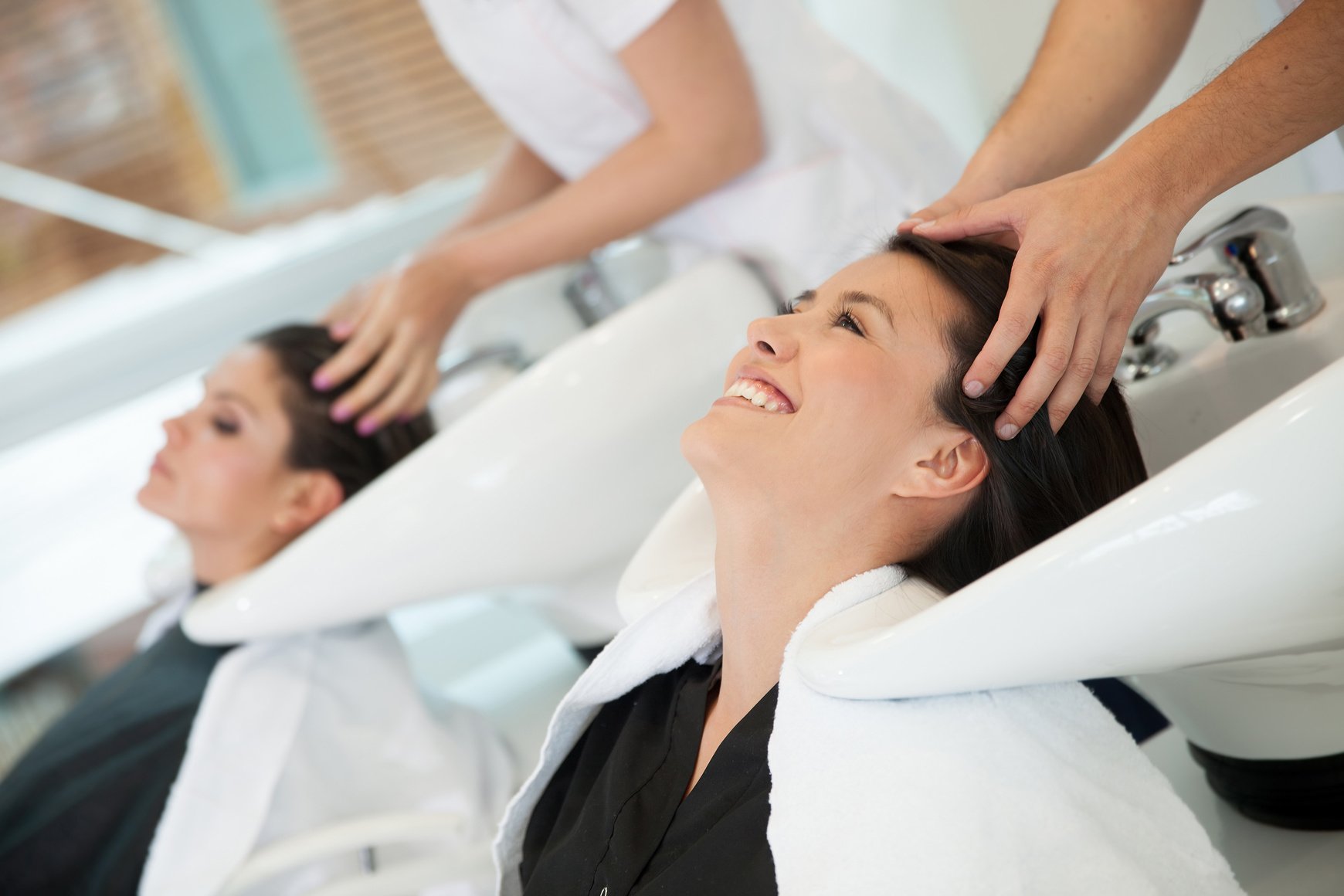 Happy Woman at the Hair Salon